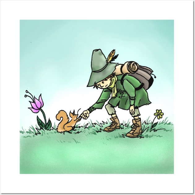 Snufkin and Squirrel Wall Art by michelletabares